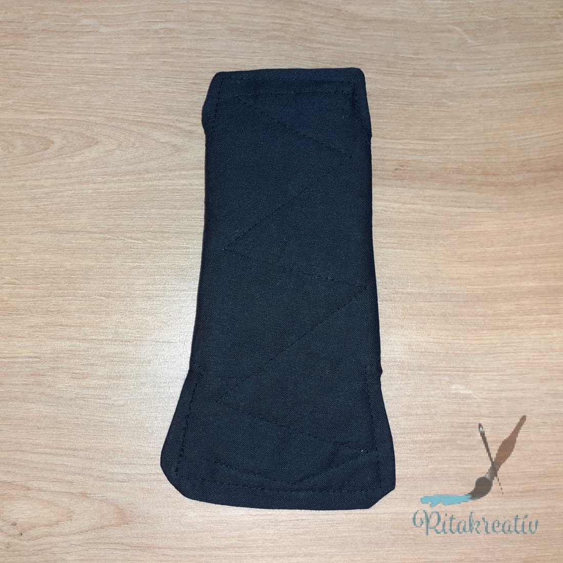 Fekete tisztasági mosható betét 18cm - szépségápolás - intim higiénia - tisztasági betét - Meska.hu