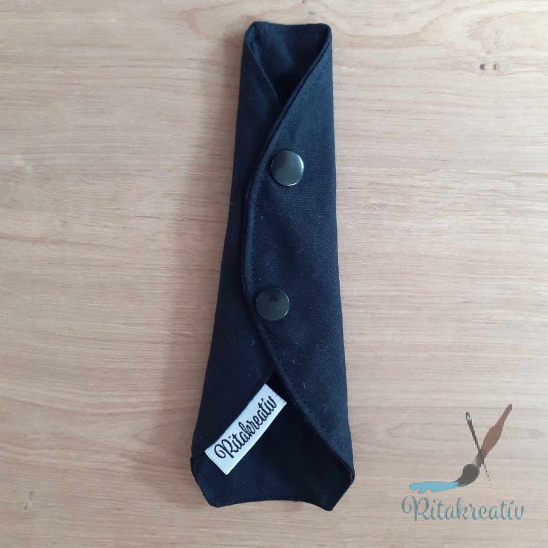 Fekete tanga mosható betét 18cm - tisztasági - szépségápolás - intim higiénia - tisztasági betét - Meska.hu