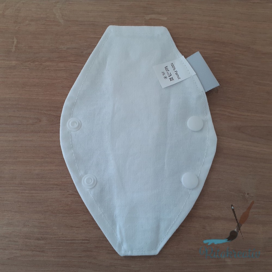 Fehér tanga mosható betét 18cm - tisztasági - szépségápolás - intim higiénia - tisztasági betét - Meska.hu