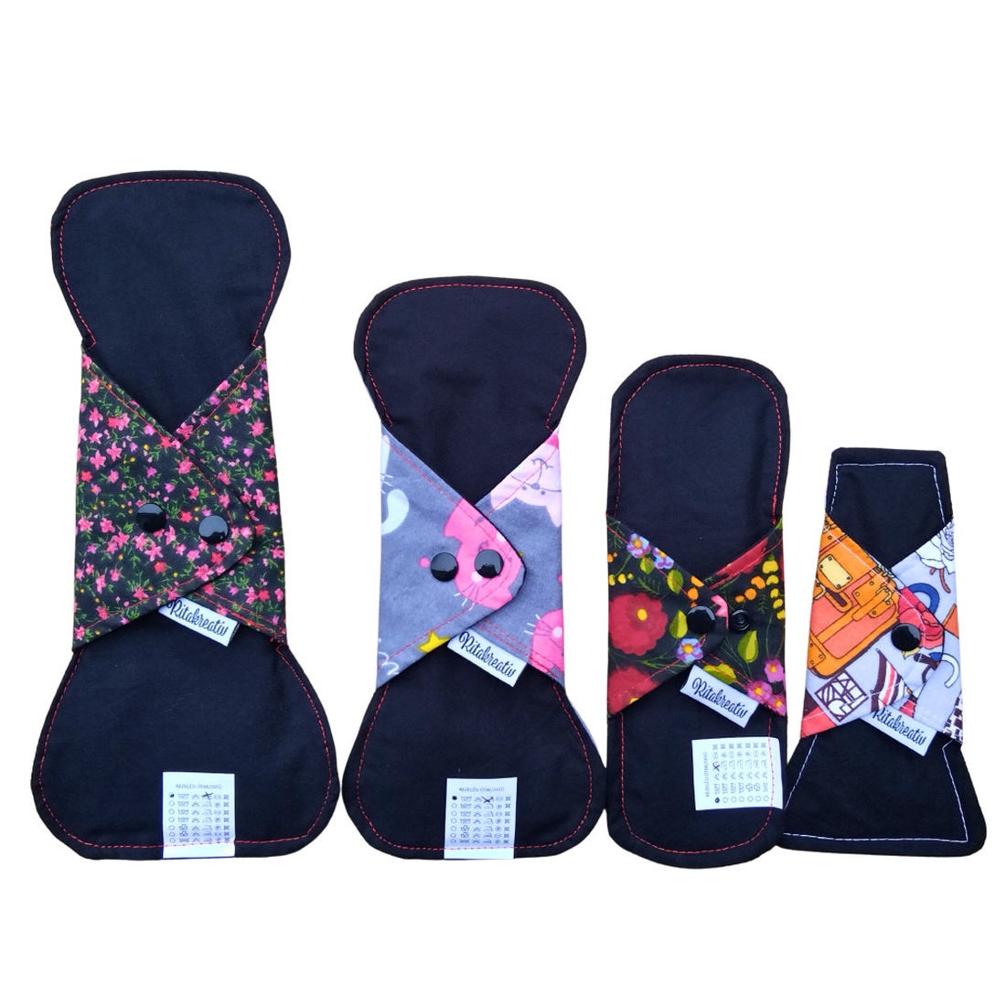 Minden méret mosható betét próbacsomag meglepetés mintával - szépségápolás - intim higiénia - intimbetét - Meska.hu