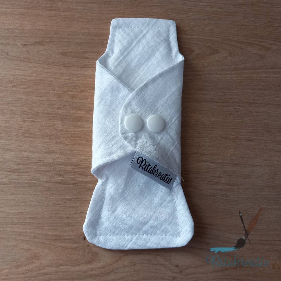 Fehér tisztasági mosható betét 16cm - szépségápolás - intim higiénia - tisztasági betét - Meska.hu