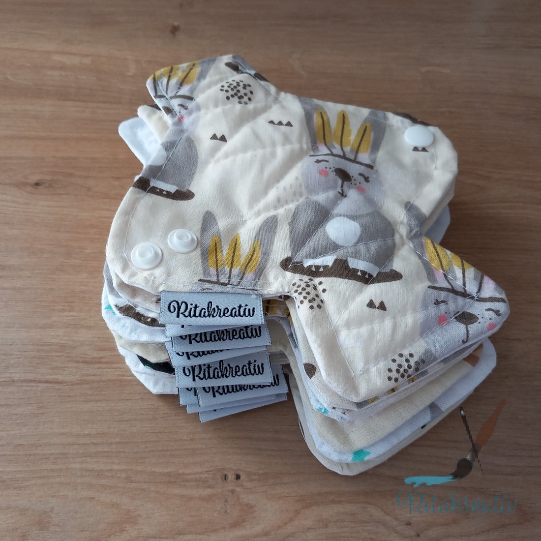 10db 16cm mosható tisztasági betét meglepetés mintával - szépségápolás - intim higiénia - tisztasági betét - Meska.hu