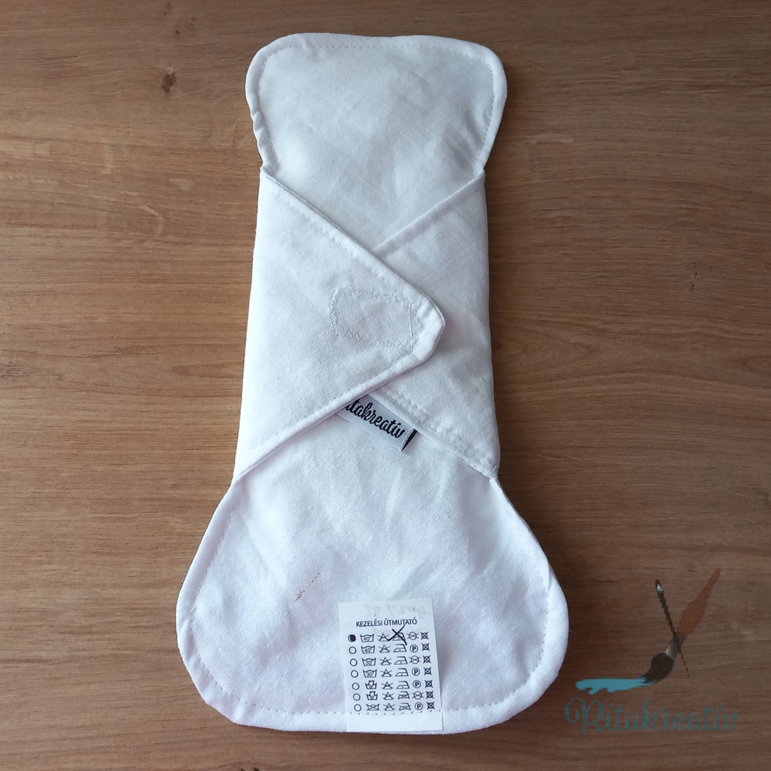 Tépőzáras fehér mosható inkontinencia betét 26cm - szépségápolás - intim higiénia - tisztasági betét - Meska.hu