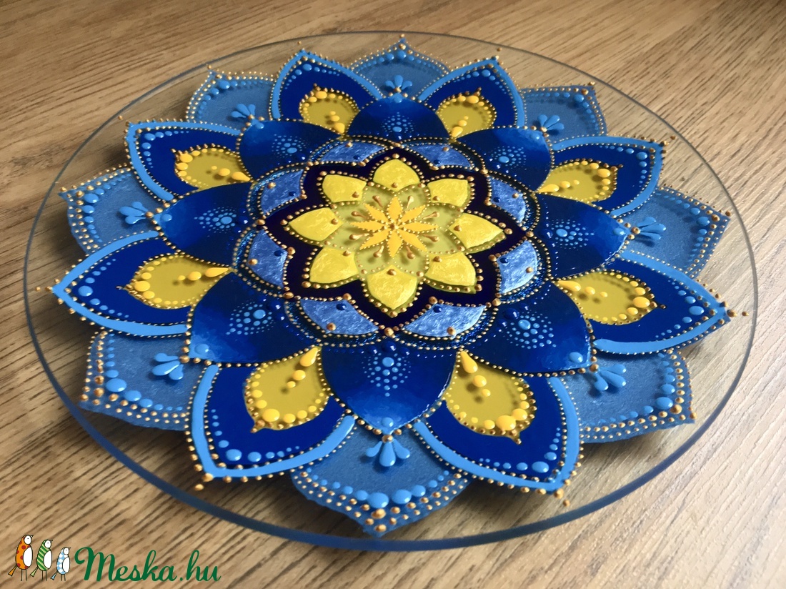 Mandala tál - művészet - festmény - akril - Meska.hu