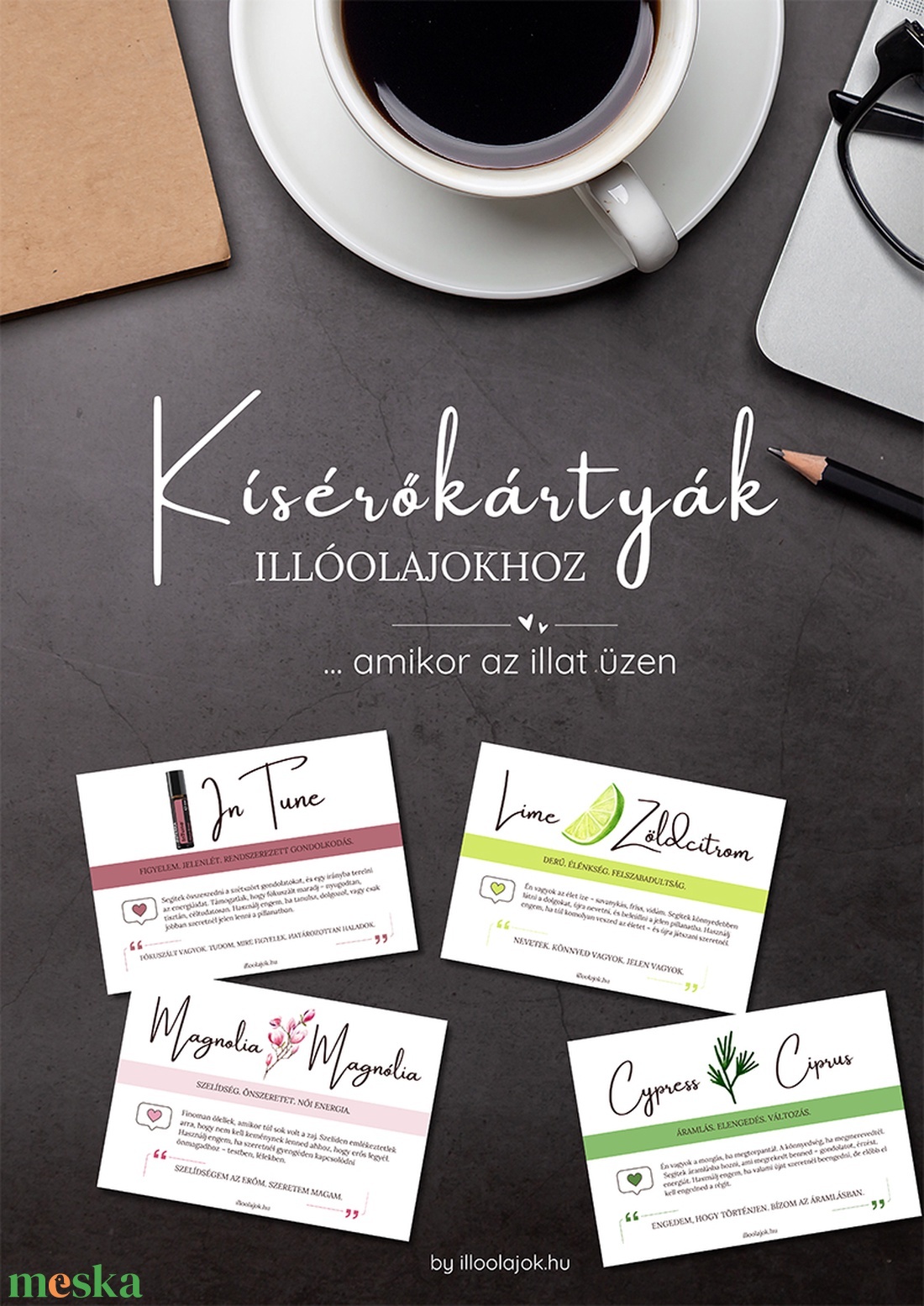 Kísérőkártyák illóolajokhoz / töltsd le, nyomtasd ki / - művészet - grafika & illusztráció - digitális - Meska.hu