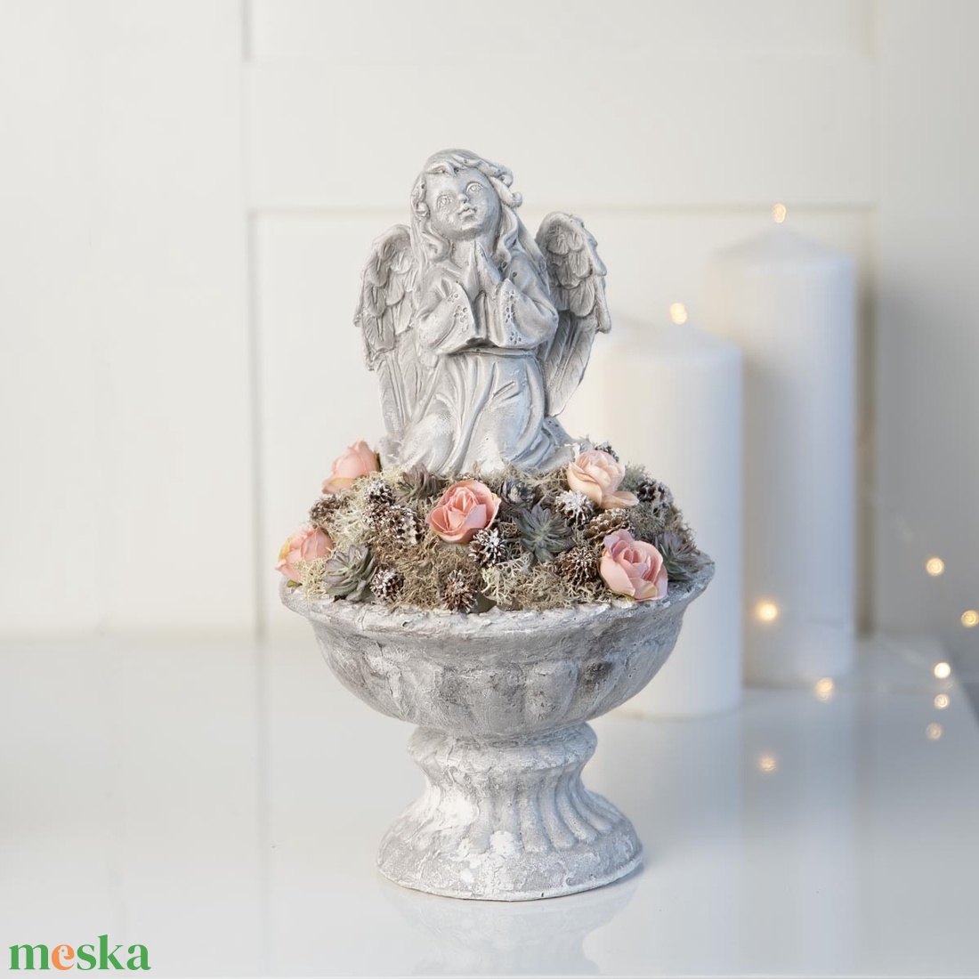 Angyalkás sírdísz kehely alakú kaspóban - otthon & életmód - vallás - temetkezési tárgy - sírdísz, kegyeleti dísz - Meska.hu Angyalkás sírdísz kehely alakú kaspóban - otthon & életmód - vallás - temetkezési tárgy - sírdísz, kegyeleti dísz - Meska.hu