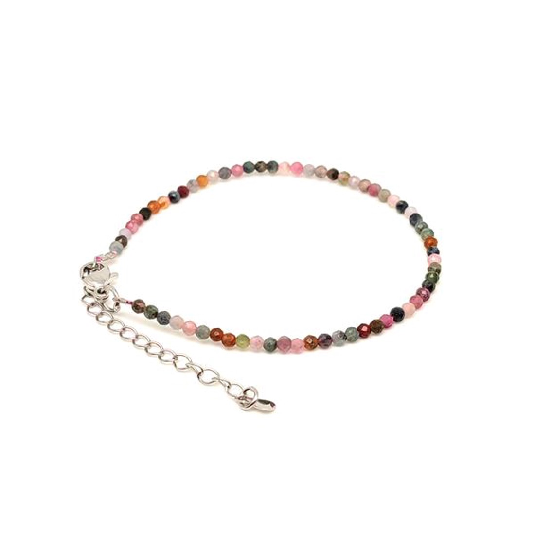 Turmalin vegyes kapcsos fazettált golyó karkötő 22,5 mm - ékszer - karkötő - ásványkarkötő - Meska.hu