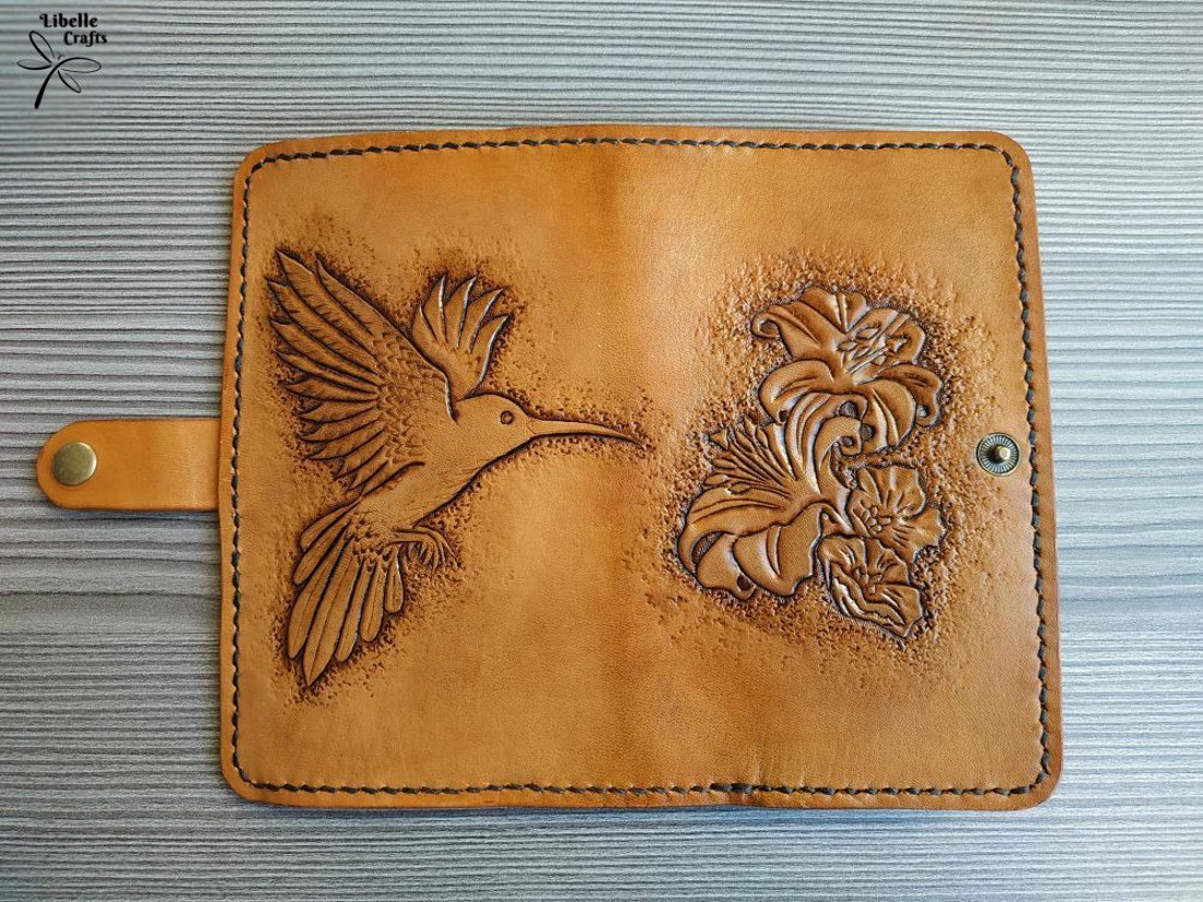 Virágos  kolibris pénztárca - táska & tok - pénztárca & más tok - pénztárca - női pénztárca - Meska.hu