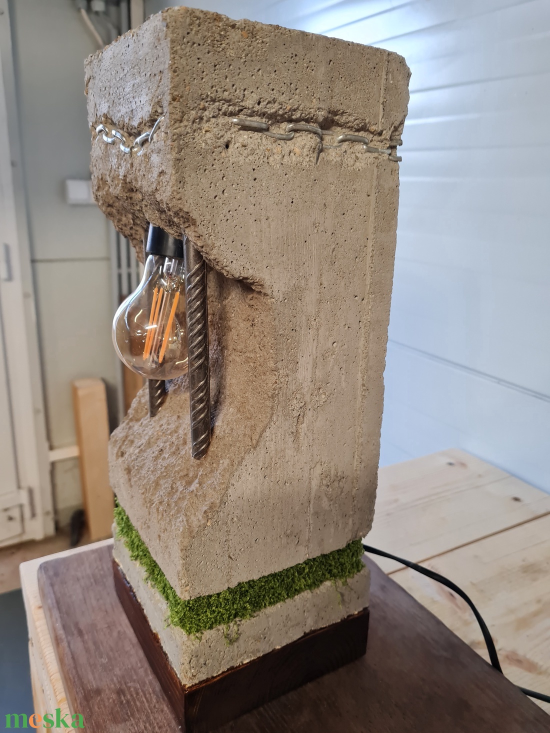 Beton lámpa 41 - otthon & életmód - lámpa - asztali lámpa - Meska.hu