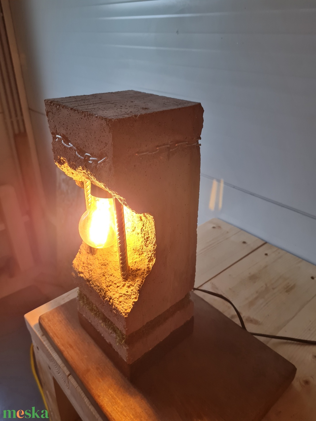 Beton lámpa 41 - otthon & életmód - lámpa - asztali lámpa - Meska.hu