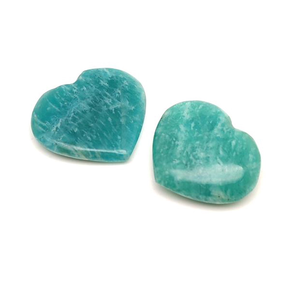 Amazonit szív 3-3,5cm A (MDG) 2db/csomag - kellékek & szerszámok - ásvány alapanyag - ásvány figura - Meska.hu