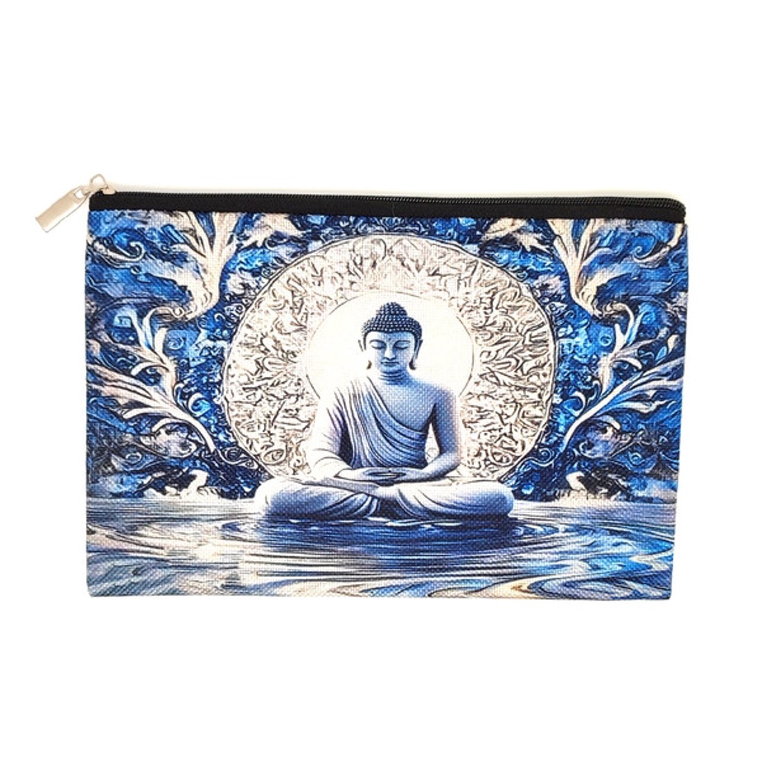 Kék Buddha mintás szütyő � textil ajándéktasak 21x15 cm - otthon & életmód - papír, írószer - ajándékozás kellékei - ajándékzsák, csomagolás - Meska.hu