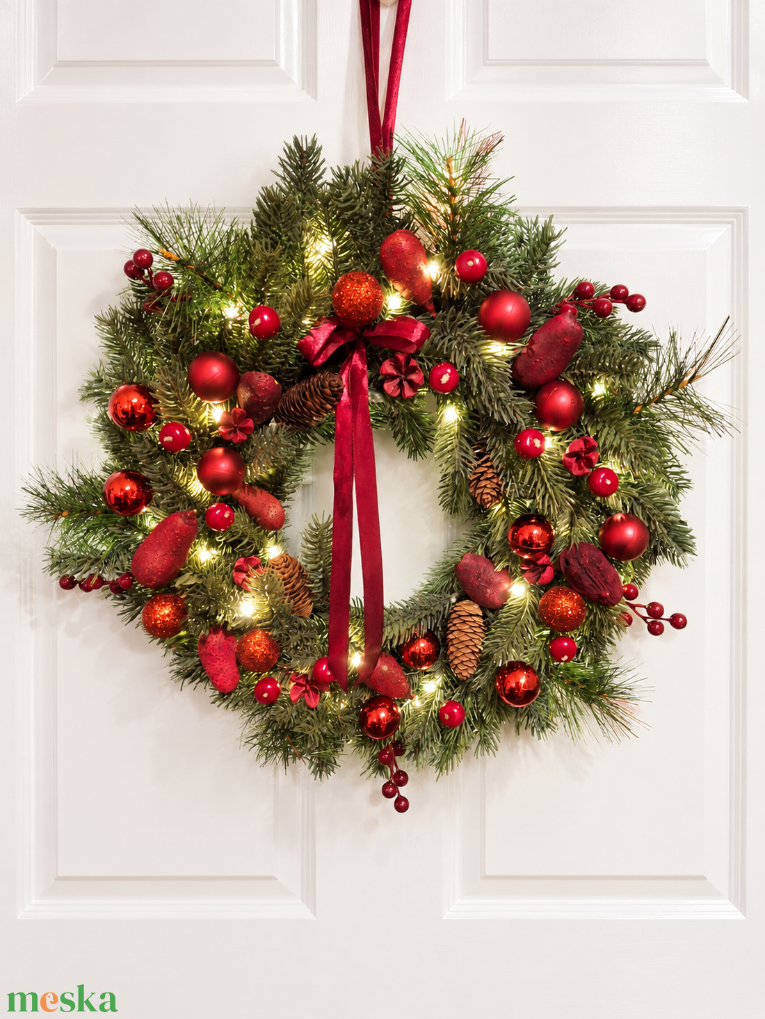 Karácsonyi ajtódísz - karácsony - adventi díszek - adventi ajtódísz - Meska.hu