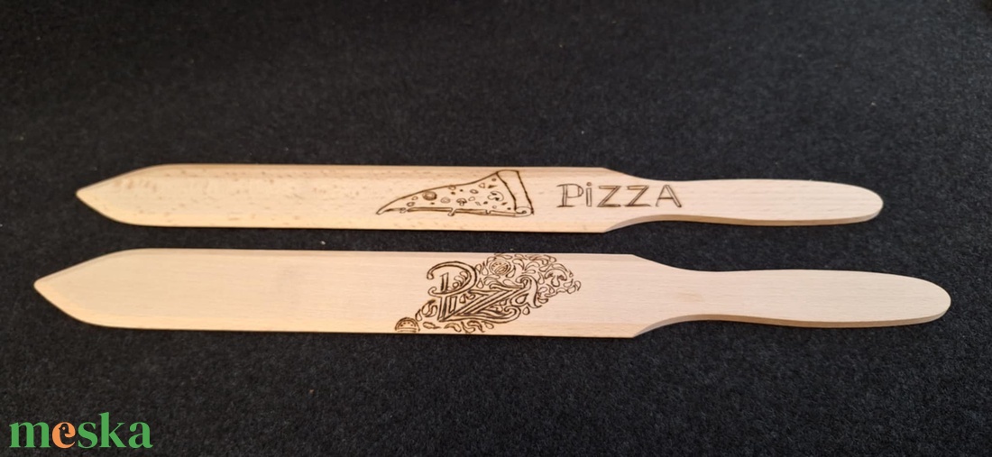 Pizzalapát párban  - otthon & életmód - konyhafelszerelés, tálalás - sütés, főzés - fakanál & fakanáltartó - Meska.hu