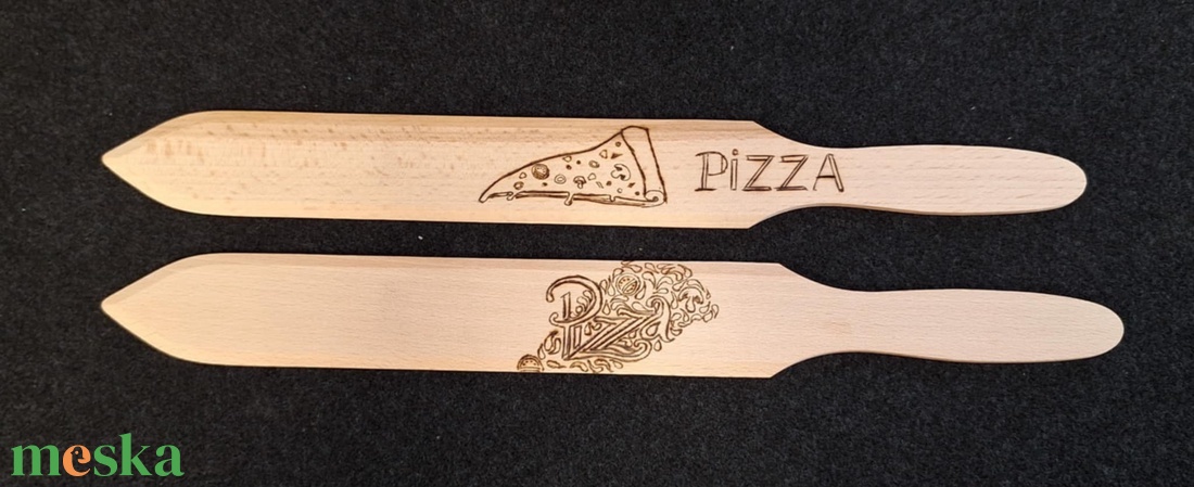 Pizzalapát párban  - otthon & életmód - konyhafelszerelés, tálalás - sütés, főzés - fakanál & fakanáltartó - Meska.hu