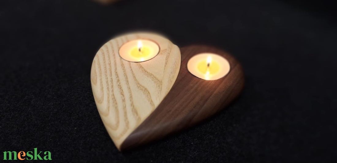 Kézzel készült szív mécsestartó  dobozban - otthon & életmód - gyertya, illat, aroma - mécses és mécsestartó - Meska.hu