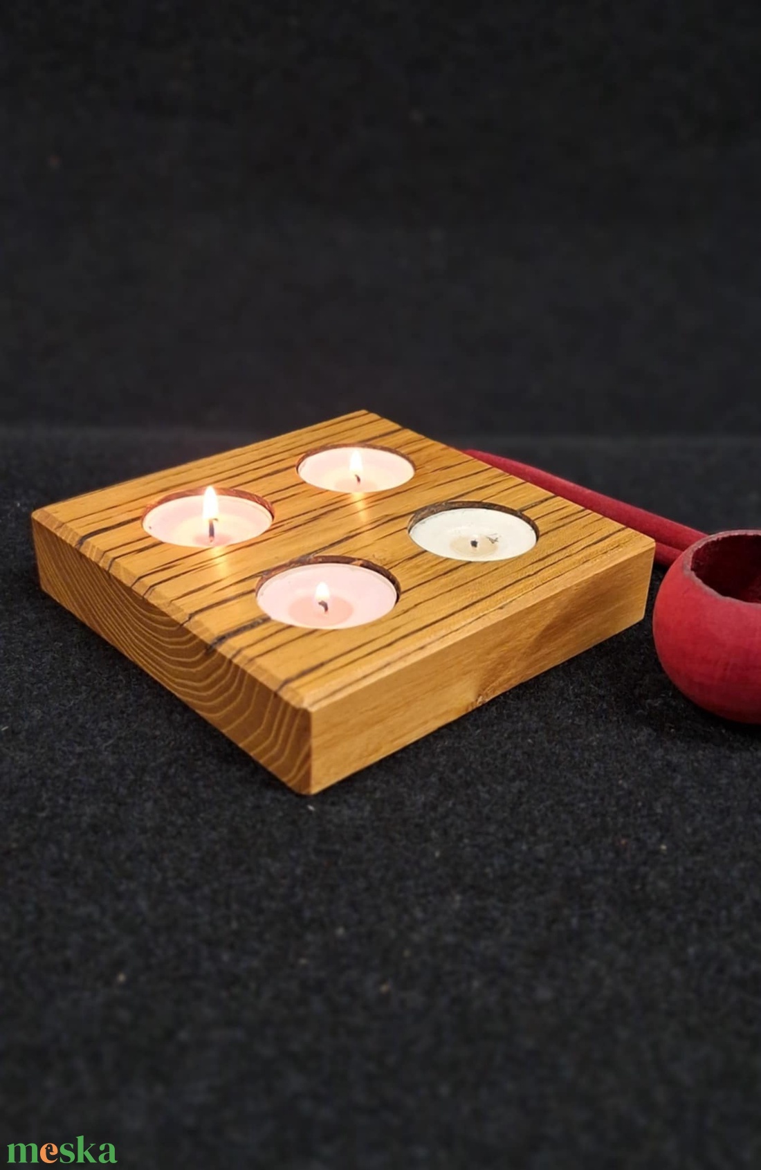 akác mécsestartó négyes - kellékek & szerszámok - dekorációs kellékek - egyéb kellékek - Meska.hu