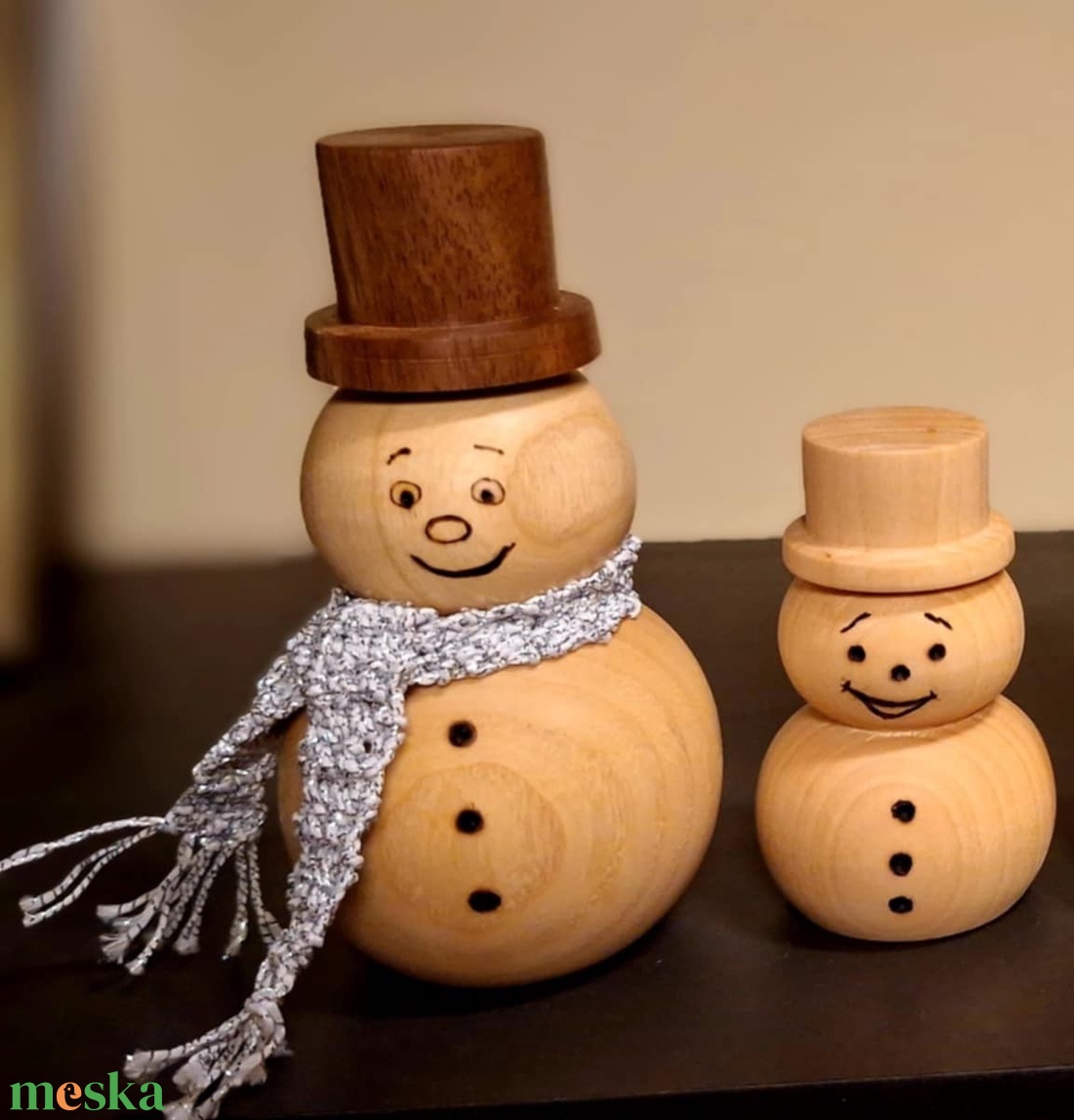 Hóember család ( 4 fő)  - otthon & életmód - dekoráció - asztal és polc dekoráció - asztaldísz - Meska.hu