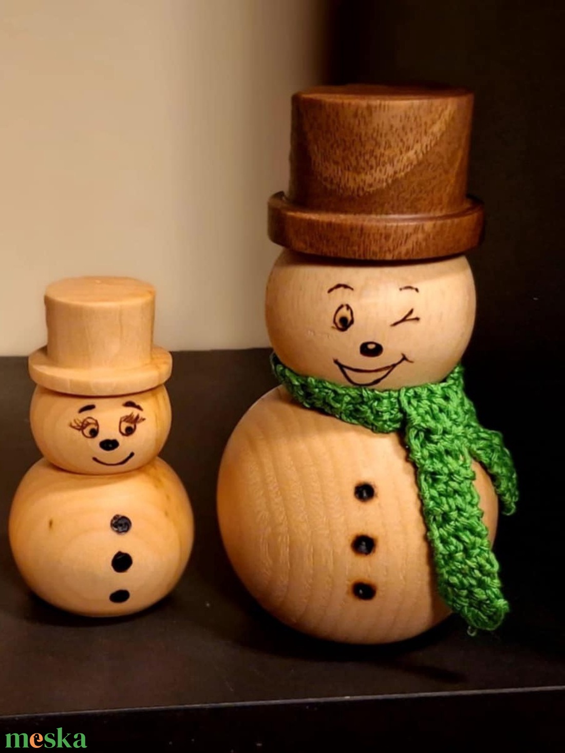 Hóember család ( 4 fő)  - otthon & életmód - dekoráció - asztal és polc dekoráció - asztaldísz - Meska.hu