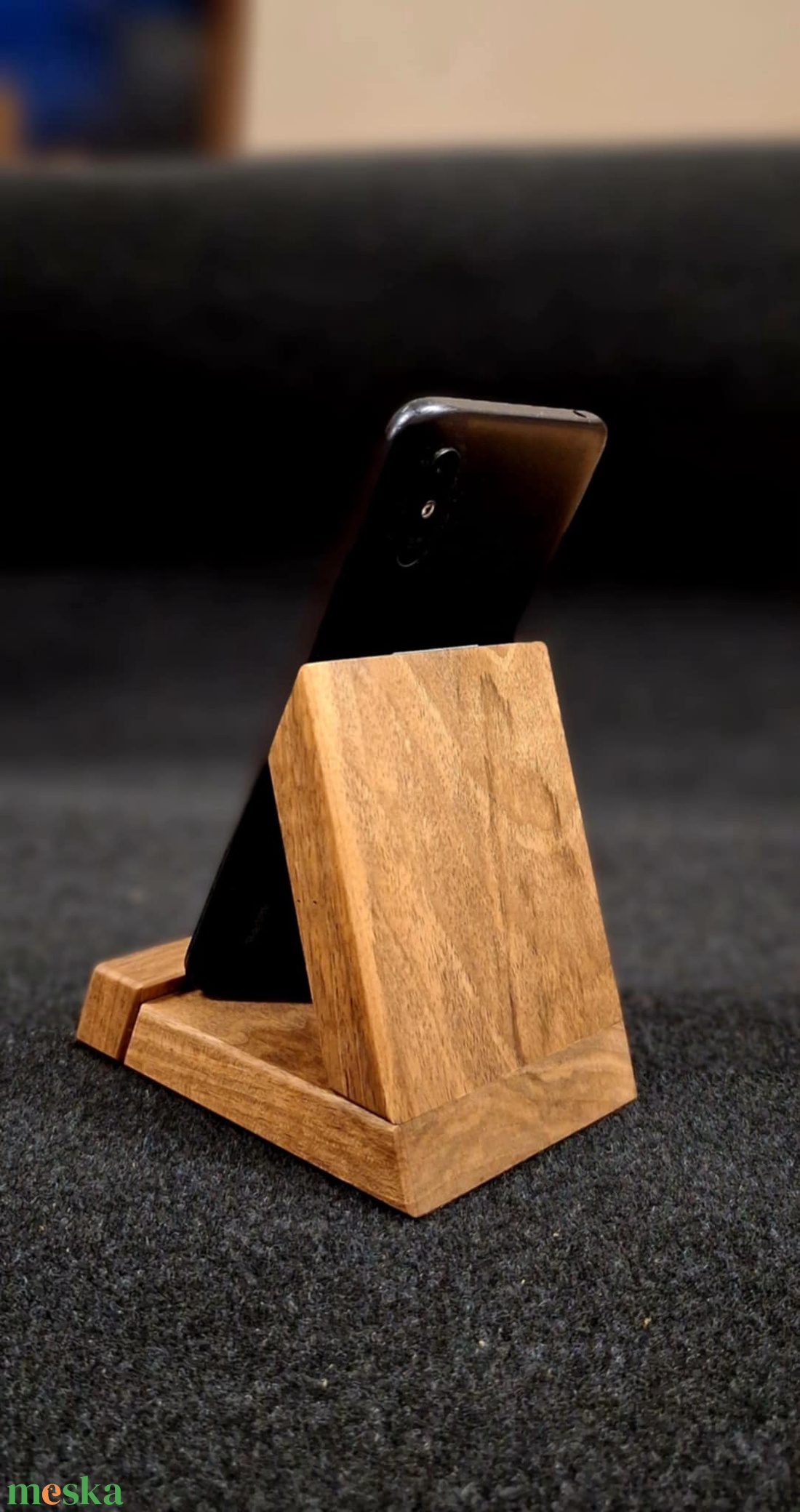 Diófa telefontartó kicsi - táska & tok - pénztárca & más tok - telefontok - Meska.hu