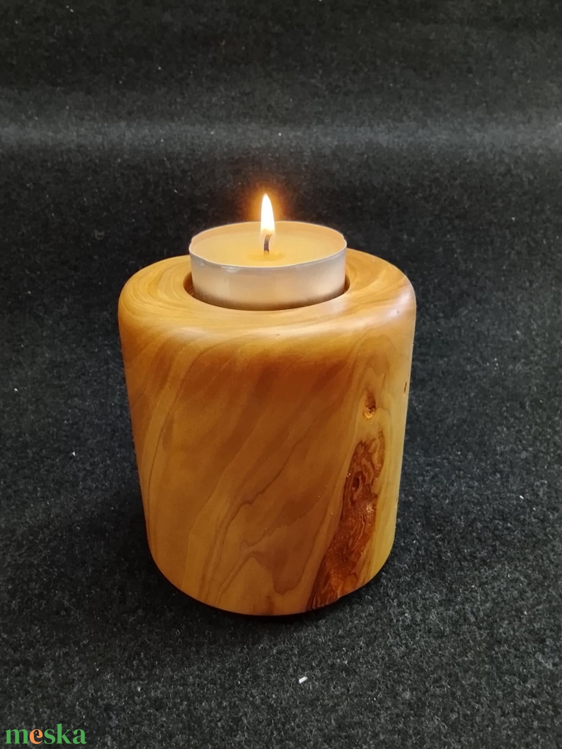 Körtefa hengeres mécsestartó - otthon & életmód - gyertya, illat, aroma - mécses és mécsestartó - Meska.hu