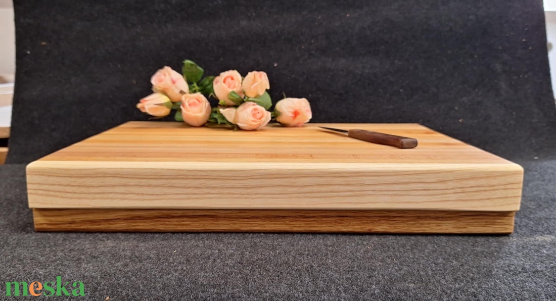 Sávos  vágódeszka  / sötét vegyes (Nagy) - otthon & életmód - konyhafelszerelés, tálalás - sütés, főzés - vágódeszka - Meska.hu