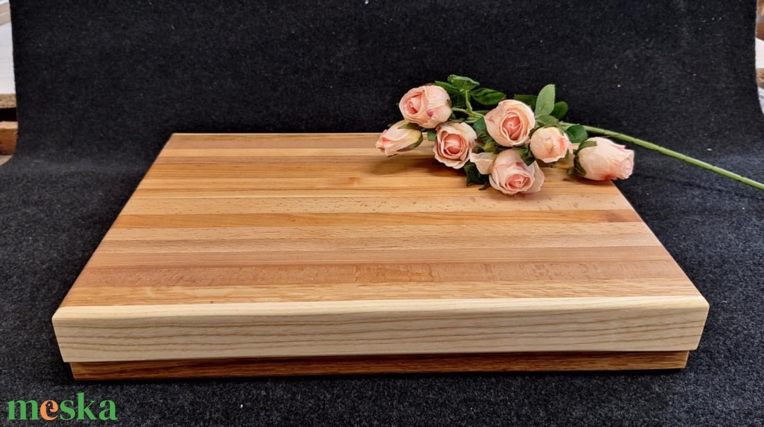 Sávos  vágódeszka  / sötét vegyes (Nagy) - otthon & életmód - konyhafelszerelés, tálalás - sütés, főzés - vágódeszka - Meska.hu