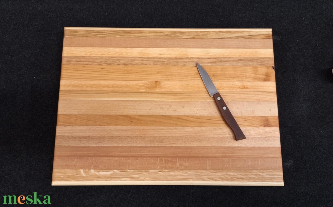 Sávos  vágódeszka  / sötét vegyes (Nagy) - otthon & életmód - konyhafelszerelés, tálalás - sütés, főzés - vágódeszka - Meska.hu