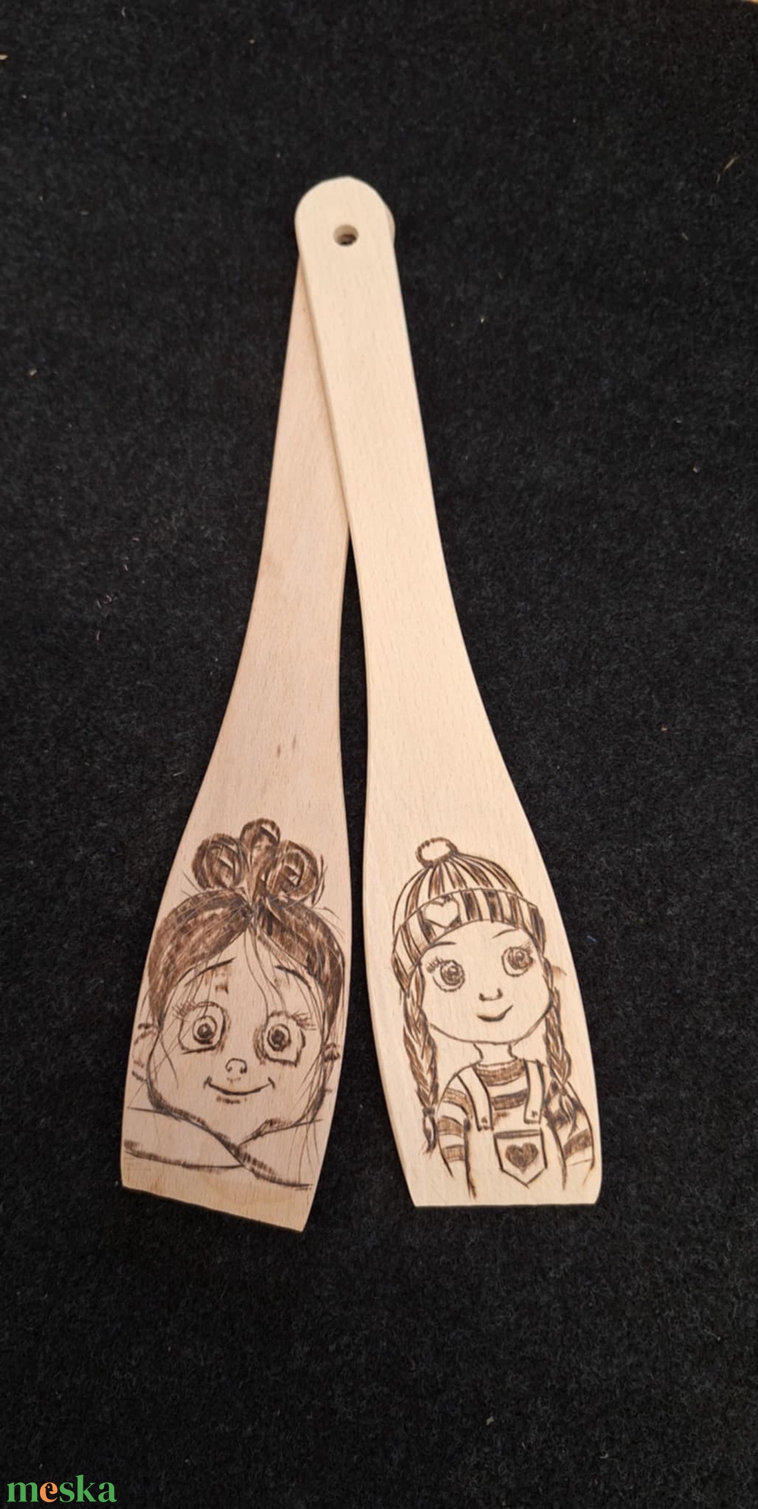 Falapát lányok  - otthon & életmód - konyhafelszerelés, tálalás - sütés, főzés - fakanál & fakanáltartó - Meska.hu