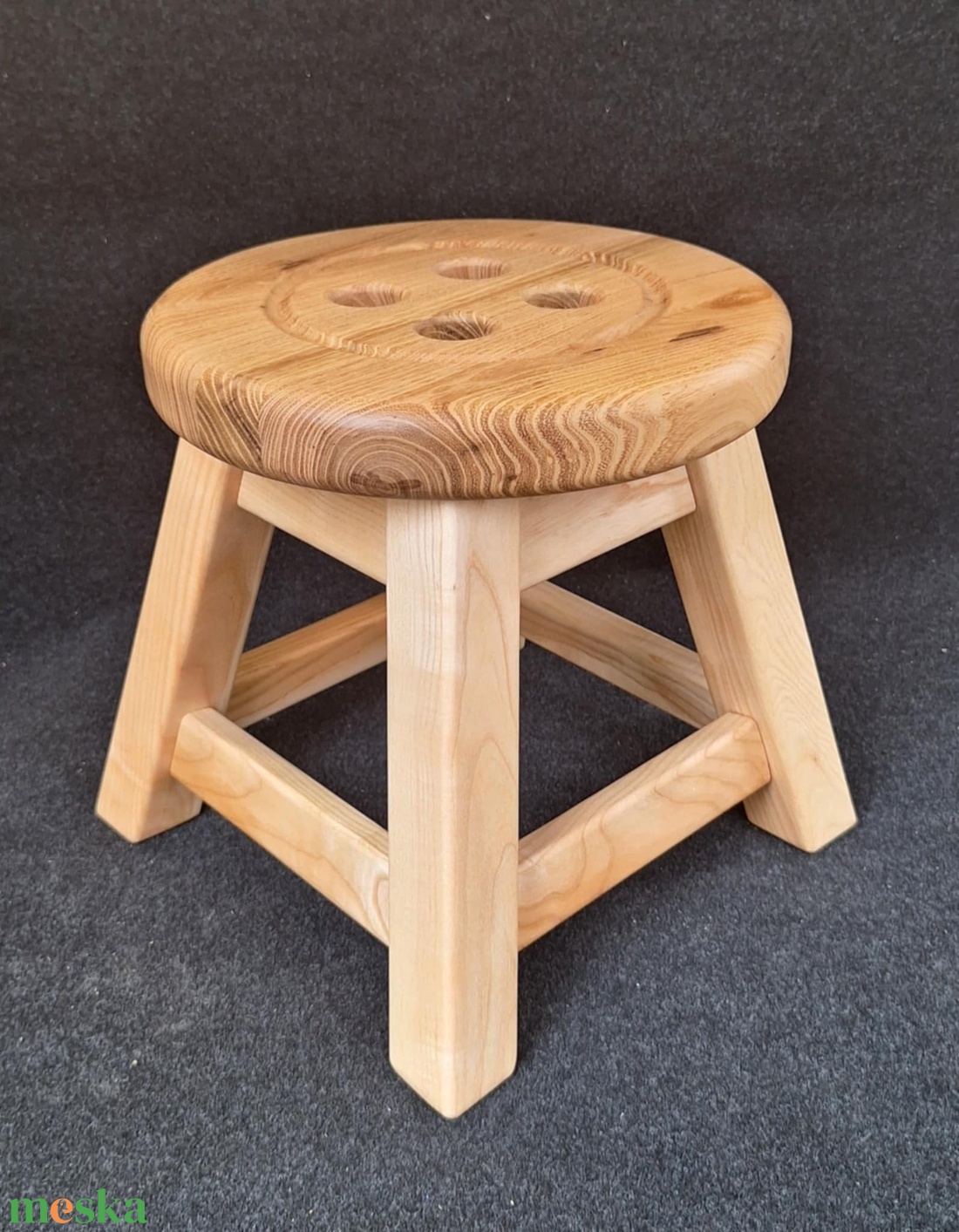 Gombos Akác kisszék (1db) - baba - mama - babaszobabútor - gyerek szék, sámli - Meska.hu