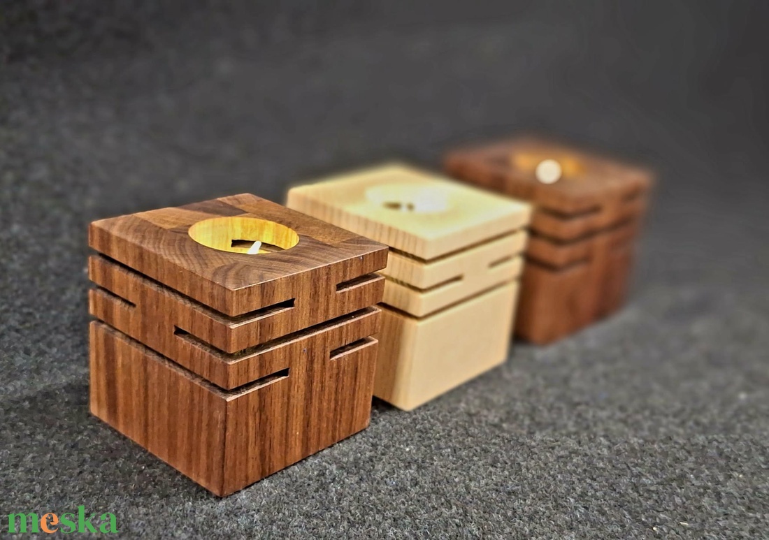 Kőris kocka mécsestartó 1 db  - otthon & életmód - gyertya, illat, aroma - mécses és mécsestartó - Meska.hu