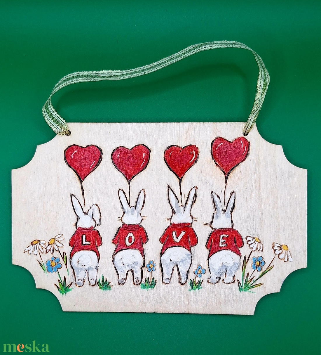 Húsvéti ajtódísz LOVE - otthon & életmód - dekoráció - ajtó- és ablak dekoráció - ajtódísz & kopogtató - Meska.hu