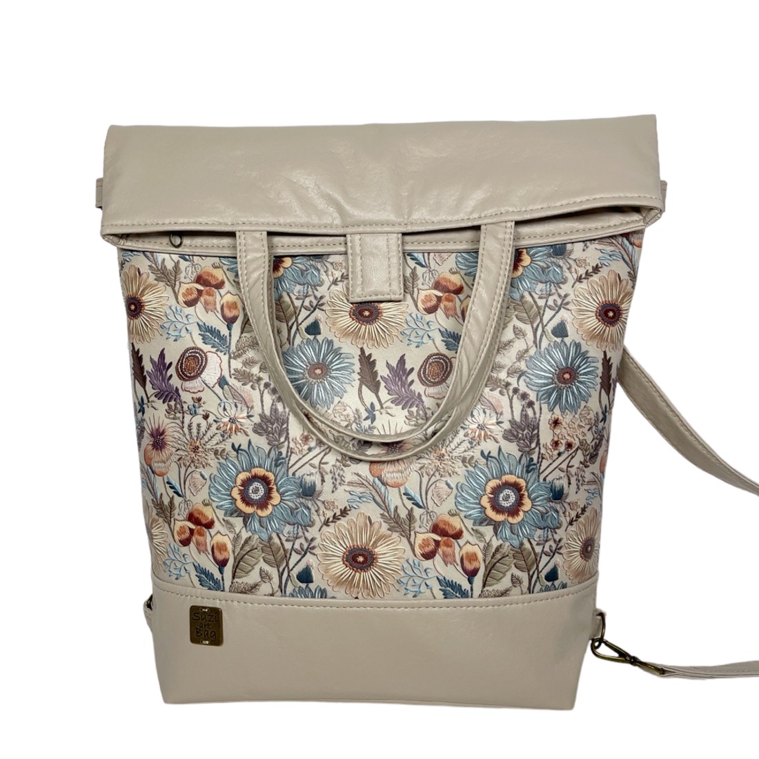 SuziartBag Drapp virágos 2in1 hátizsák - táska & tok - kézitáska & válltáska - válltáska - Meska.hu SuziartBag Drapp virágos 2in1 hátizsák - táska & tok - kézitáska & válltáska - válltáska - Meska.hu