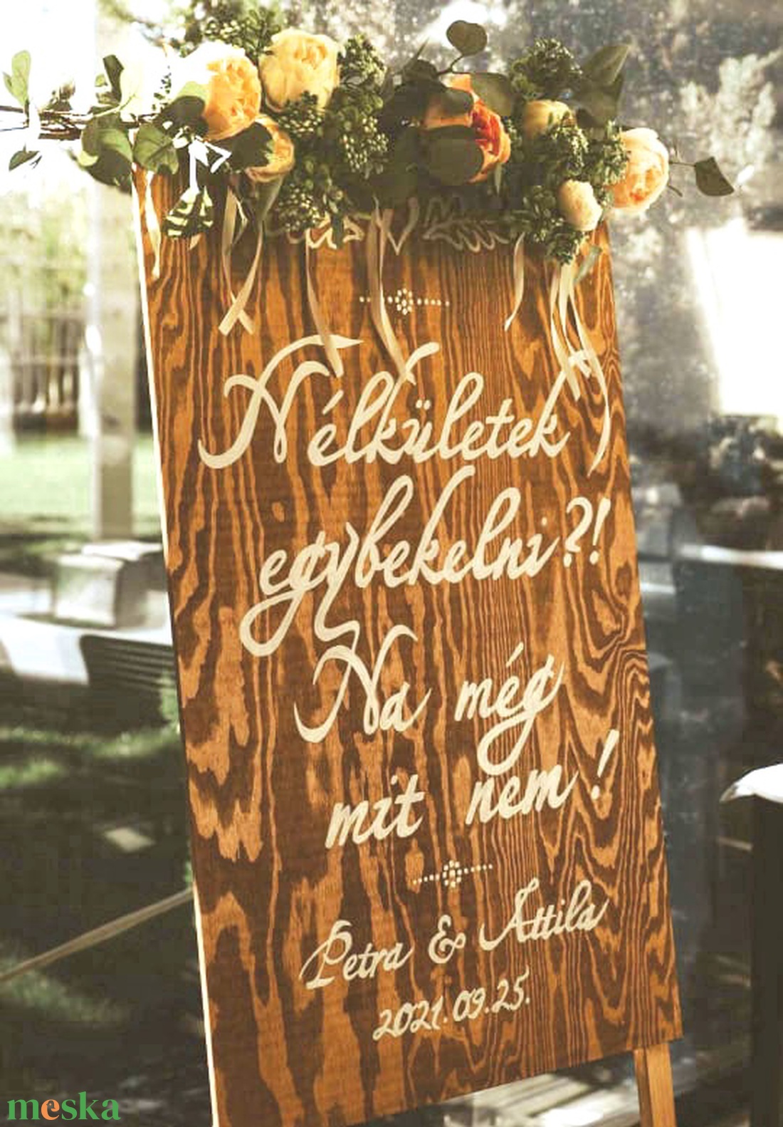 Esküvői üdvözlő tábla  - esküvő - dekoráció - helyszíni dekor - Meska.hu