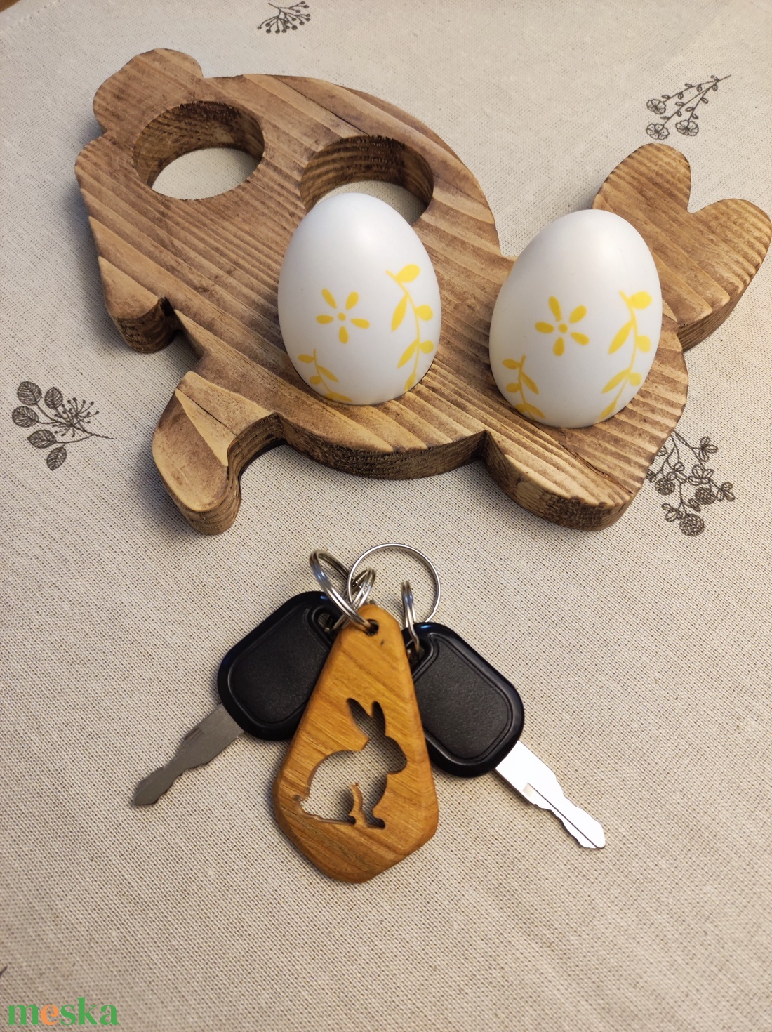 Húsvéti Nyuszi Fa Kulcstartó � Prémium Gyümölcsfa Locsolóajándék - táska & tok - kulcstartó & táskadísz - kulcstartó - Meska.hu