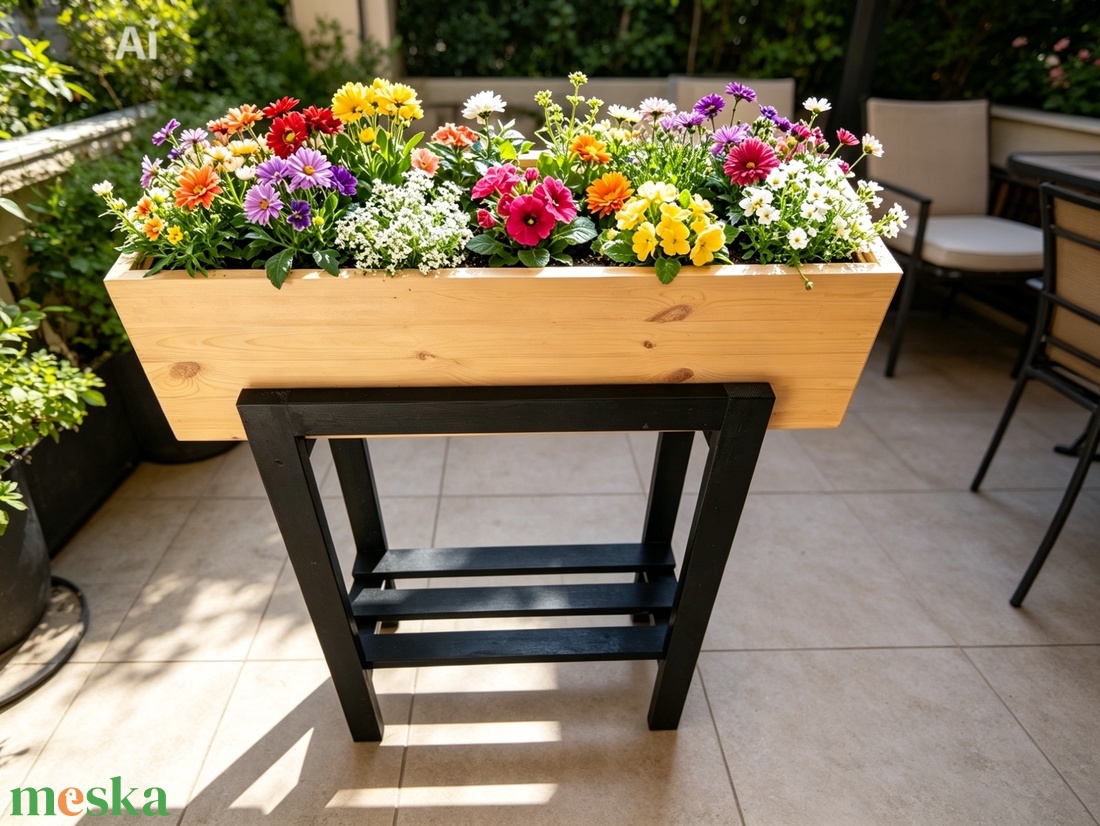 Fa virágláda - otthon & életmód - virágdekoráció - virágtartó - váza - Meska.hu