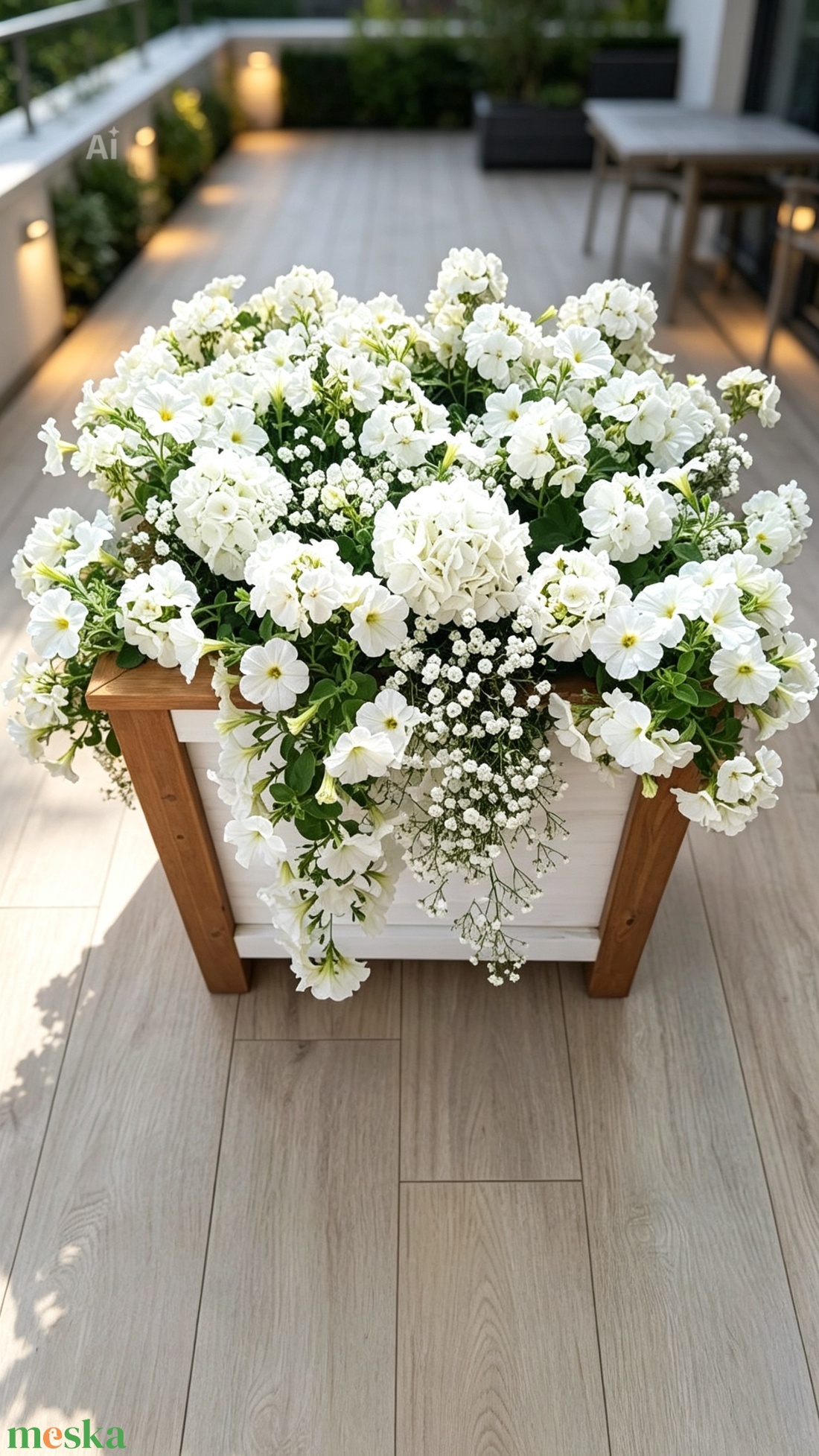 Fa virágláda - otthon & életmód - virágdekoráció - virágok - virágbox - Meska.hu