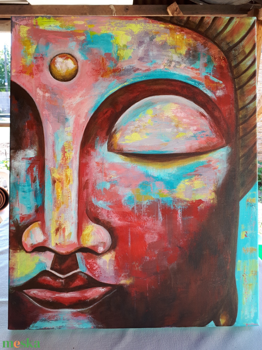 Buddha - festmény (színes) - - Meska.hu Buddha - festmény (színes) - - Meska.hu