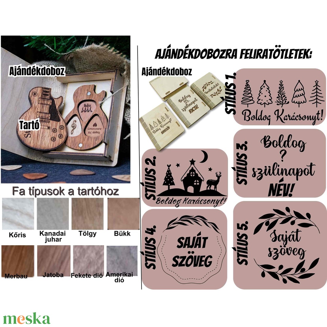 Egyedi fa gitárpengetők mágneses tartóval � Tökéletes személyre szabott ajándék gitárosoknak - Prémium gitárpengető - könyv & zene - hangszer & hangszertok - Meska.hu