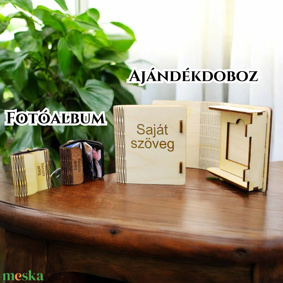 Mini fényképalbum kulcstartó akár 36 fotóval, (6-36db) emlék album, személyre szabott ajándék, egyedi fa fényképalbum - otthon & életmód - papír, írószer - album & fotóalbum - Meska.hu