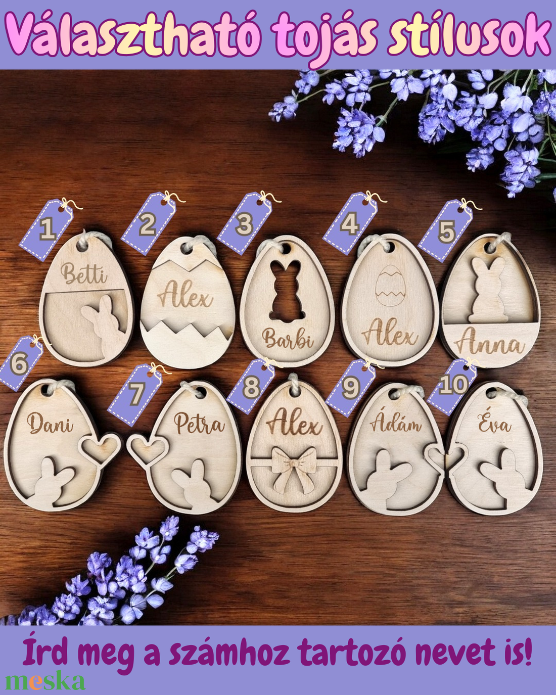 Személyre szabható húsvéti családfa névre szóló tojásokkal - ünnepi díszek, dekorációk - húsvéti díszek és dekorációk - húsvéti tojásfadíszek - Meska.hu