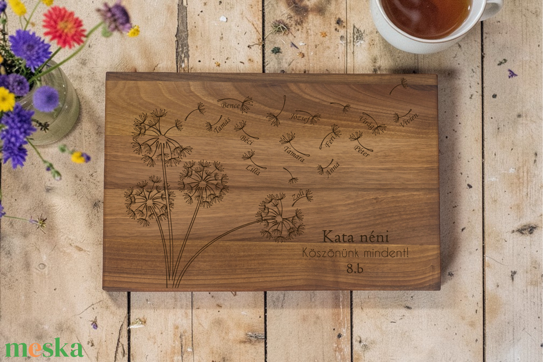Egyedi vágódeszka nevekkel � pittypangos ballagási ajándék pedagógusoknak, tanároknak - osztály - otthon & életmód - konyhafelszerelés, tálalás - sütés, főzés - vágódeszka - Meska.hu