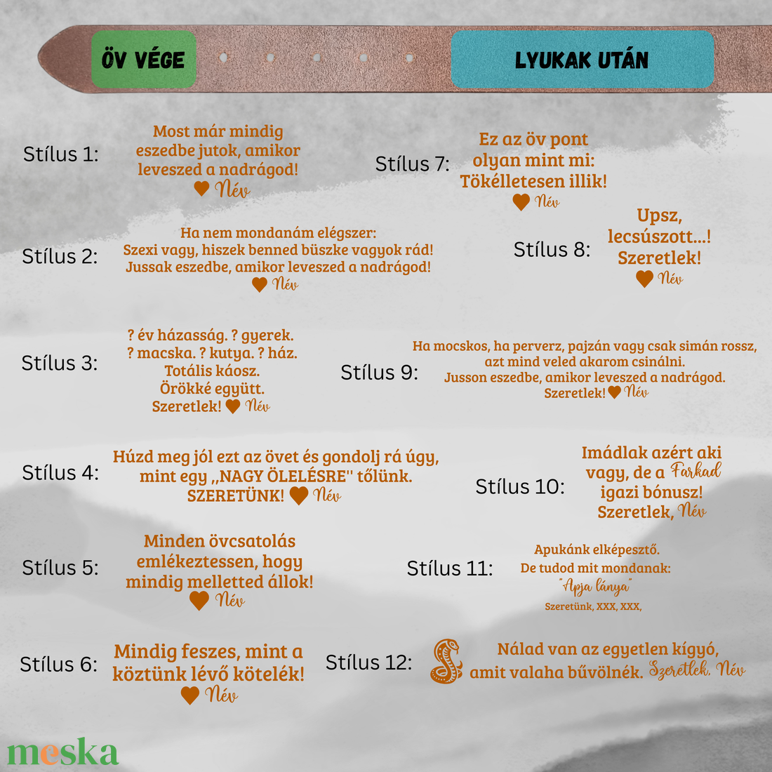DIY férfi bőr öv készlet gravírozható szarvasmarha bőr szíjjal - diy (csináld magad) - egységcsomag - Meska.hu