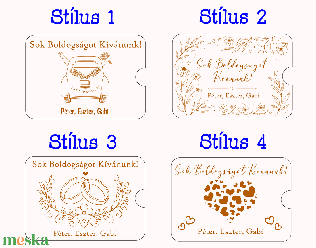 Esküvői pénzátadó � személyre szabható gravírozással - esküvő - nászajándék - esküvői pénzátadó boríték, kártya - Meska.hu