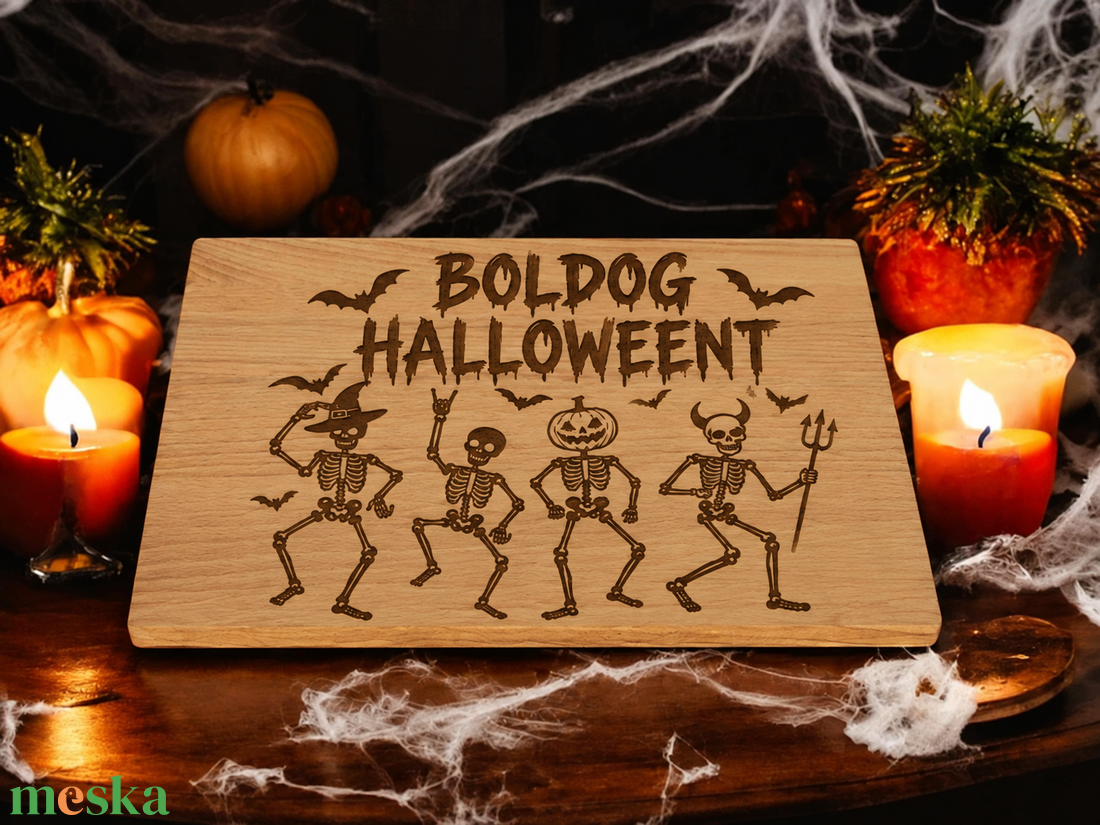 Halloween témájú vágódeszka több stílusban - otthon & életmód - konyhafelszerelés, tálalás - sütés, főzés - vágódeszka - Meska.hu