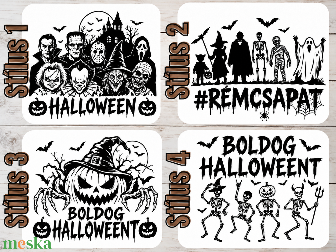Halloween témájú vágódeszka több stílusban - otthon & életmód - konyhafelszerelés, tálalás - sütés, főzés - vágódeszka - Meska.hu