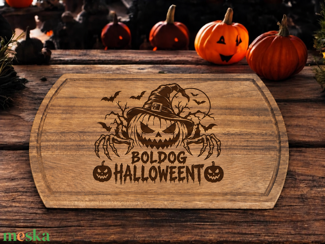 Halloween témájú vágódeszka több stílusban - otthon & életmód - konyhafelszerelés, tálalás - sütés, főzés - vágódeszka - Meska.hu