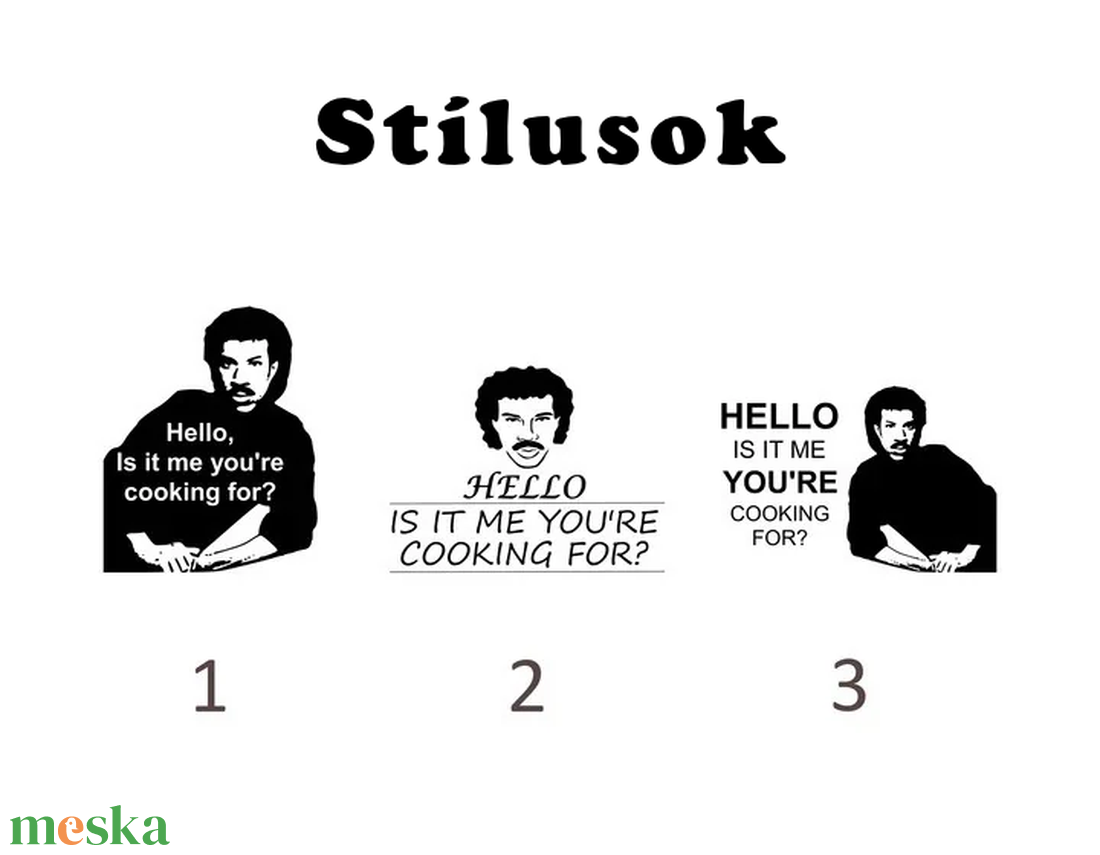 Lionel vágódeszka � vicces ajándék zene- és főzésrajongóknak - Hello is it me you�re cooking for? - otthon & életmód - konyhafelszerelés, tálalás - sütés, főzés - vágódeszka - Meska.hu