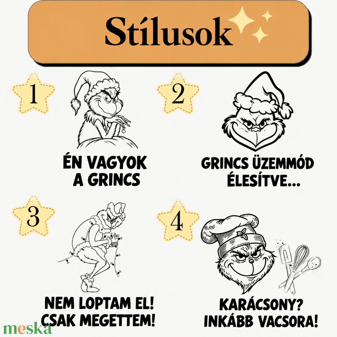 Grincs vágódeszka - karácsonyi ajándék, több stílusban - otthon & életmód - konyhafelszerelés, tálalás - sütés, főzés - vágódeszka - Meska.hu