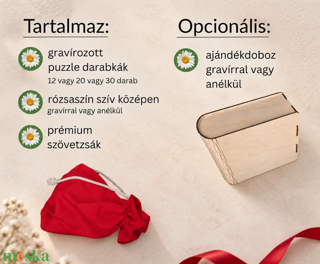Szív alakú puzzle - gravírozott ajándék pároknak - játék & sport - puzzle - forma puzzle - Meska.hu